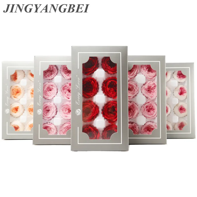 

8pcs 4-5cm Preserved Rose Head Austin Gift Box Valentine's Day DIY Preserved Flower Wedding Party Home Decoration