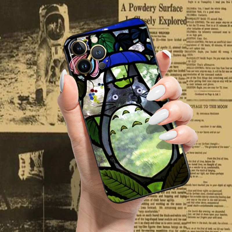 Милый чехол для телефона с рисунком Тоторо Миядзаки из аниме нет лица iPhone 14 13 12 11