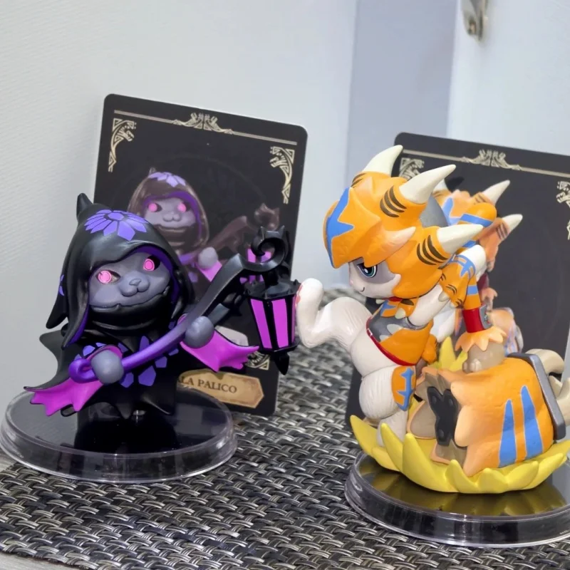 Фото POP MART Оригинальная серия Monster Hunter Alu Cat: Коллекционная фигурка-сюрприз (Blind Box), настольное украшение, милый подарок №5