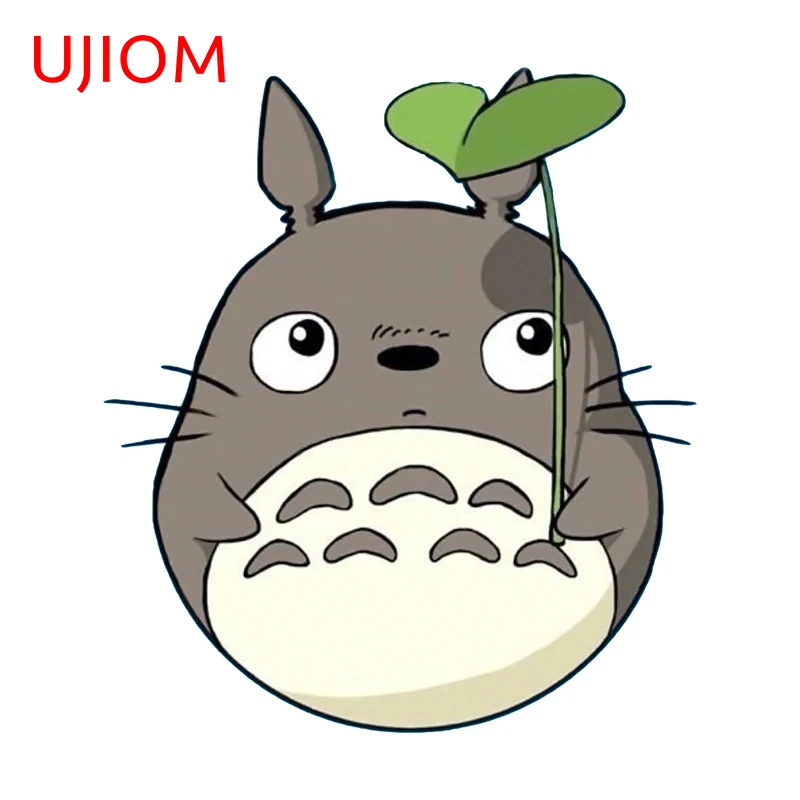 

UJIOM 13cm X 11.6cm Cute Totoro Wall Sticker Scratch-Proof Anime Decal Laptop Refrigerator Kitchen Bathroom Accessories Decorate