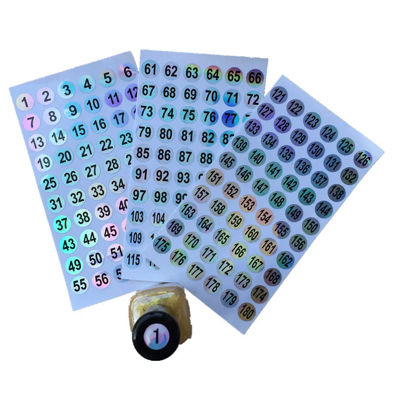 

New Number Sticker Polish Color Gel Varnish Label for Nail 1-60/ 61-120/ 121-180 Marking Numbering Manicure