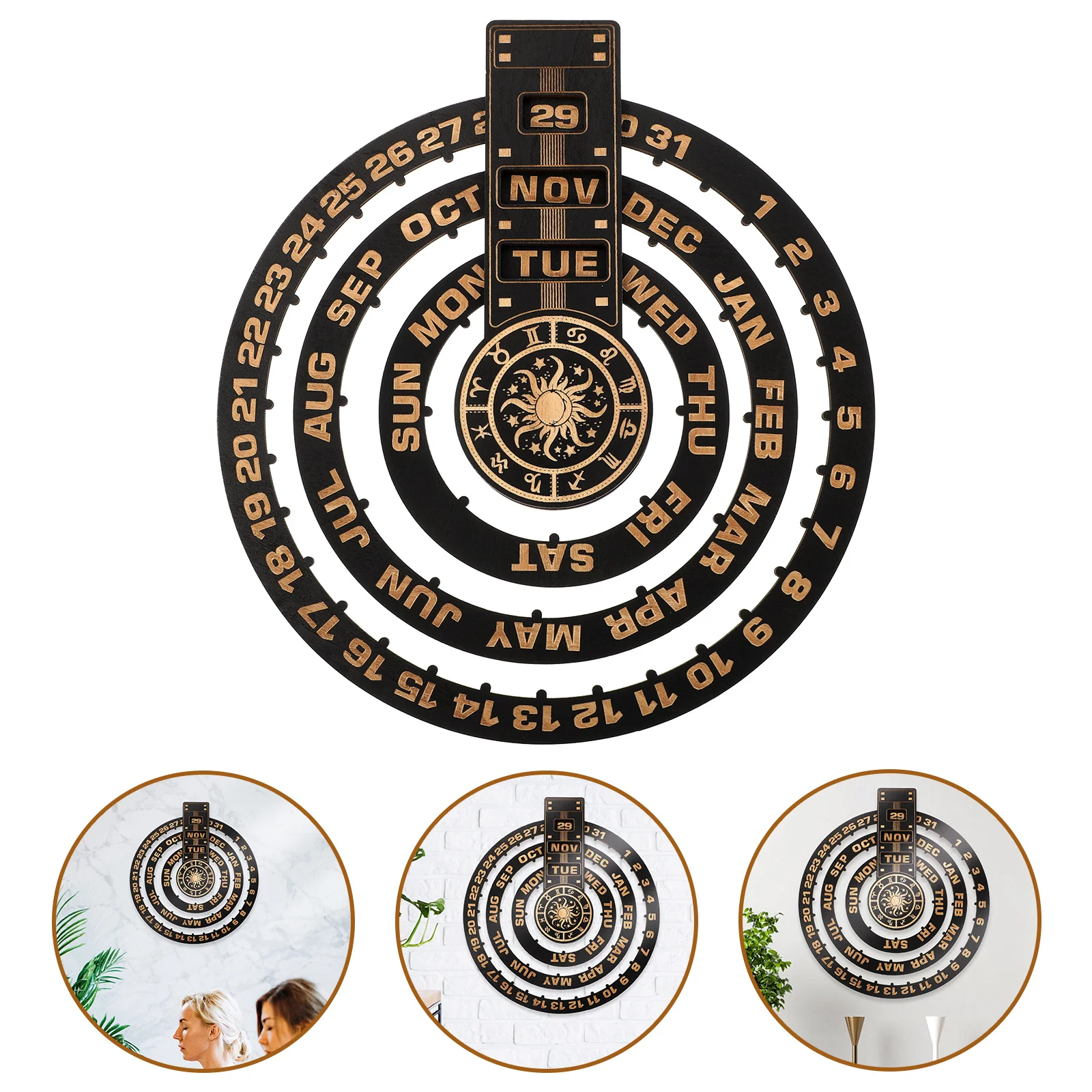 

Ornament Vintage Home Decor Wall Calendar Wooden Pendulum Letter Board Boxwood Vacation Countdown Calendar Office