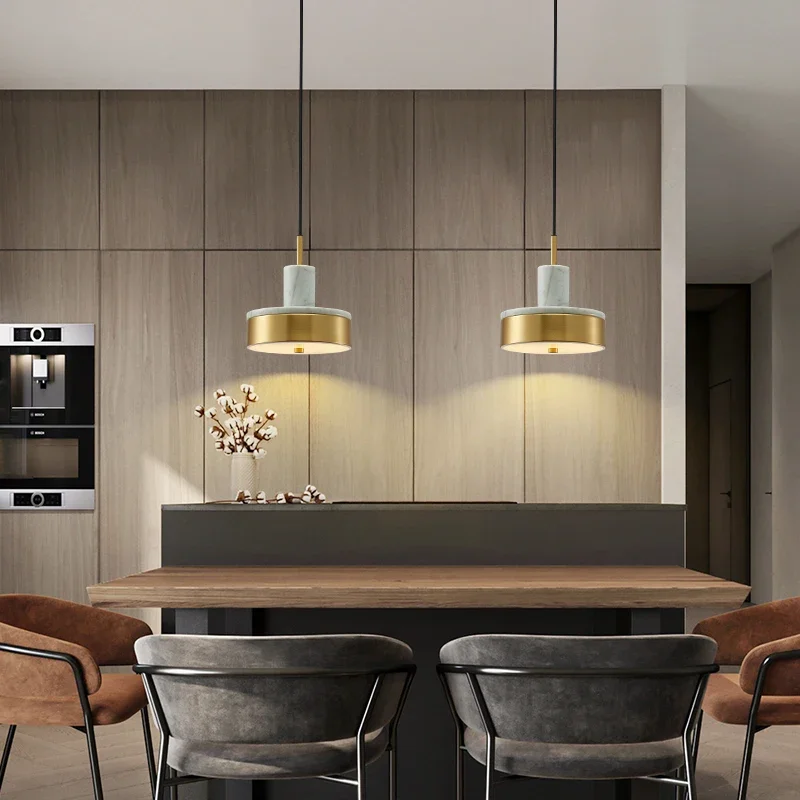 FKL скандинавская мраморная люстра простая прикроватная лампа для спальни