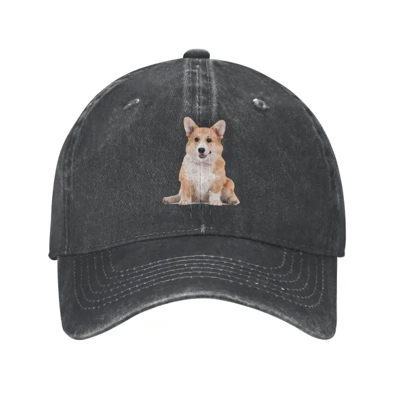 

Модная хлопковая бейсболка Pembroke Welsh Corgi для мужчин и женщин, воздухопроницаемая Подарочная шапка для домашних питомцев, защита от солнца