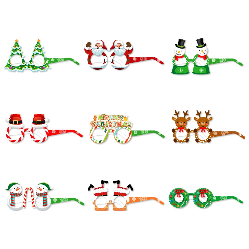 

Бумажные новогодние очки для детей WEIGAO 9/18 шт.