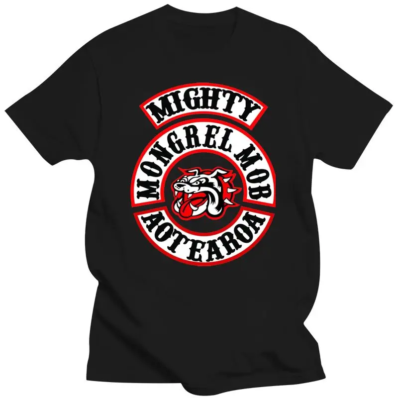 

Camisetas informales de cuello redondo para hombre, ropa con estampado de Mongrel Mob Mc, color negro