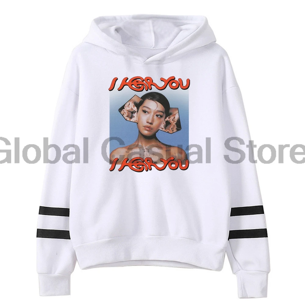 Толстовка с капюшоном Peggy Gou Я тебя слушаю 2024 г. уличная одежда без карманов для