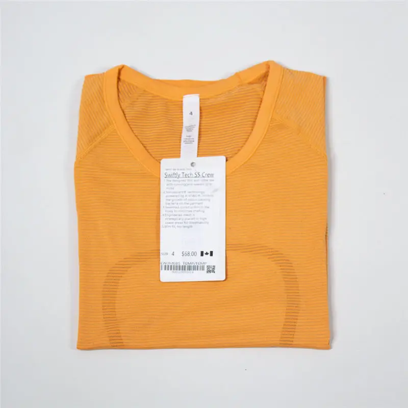 Swiftly Tech Breathe With Logo Gym T-Shirts Women Seamless Short Sleeve Sports Tee Fitness Yga Tops Running Blouse Sportswear