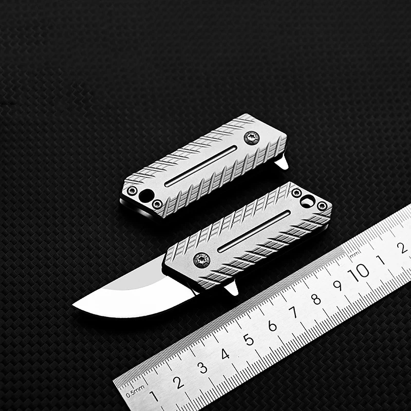 

D2 стальной титановый сплав острый складной карманный нож высокая твердость уличный для самообороны портативный брелок Распаковка Экспресс EDC