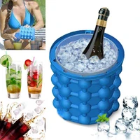 silicone ice cube maker ice cube mold tray portable bucket wine ice cooler beer cabinet kitchen tools drinking whiskey freeze