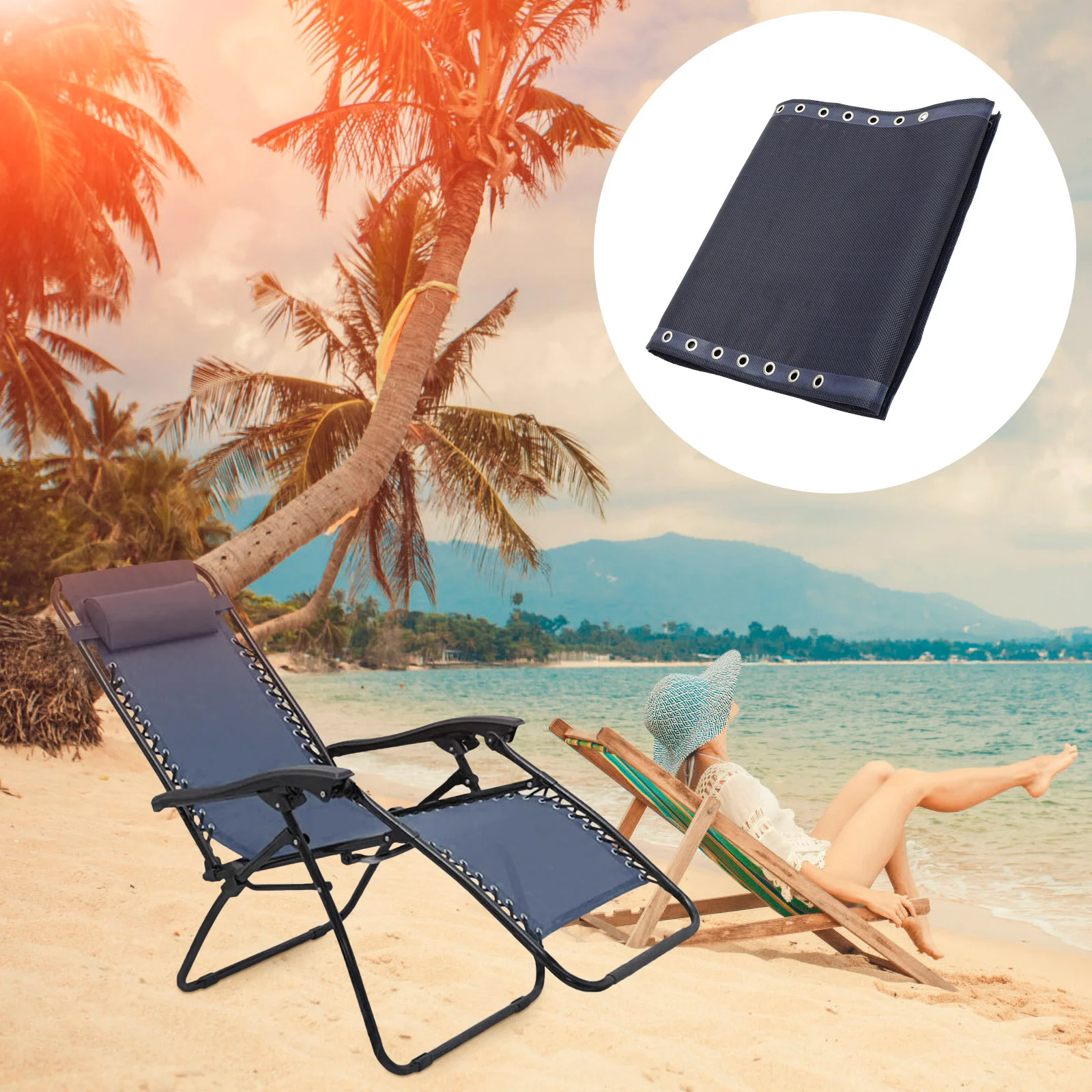 

Portable Outdoor Chair Recliner Replacement Canvas Repairing Balcony Accessory Deck Polyester