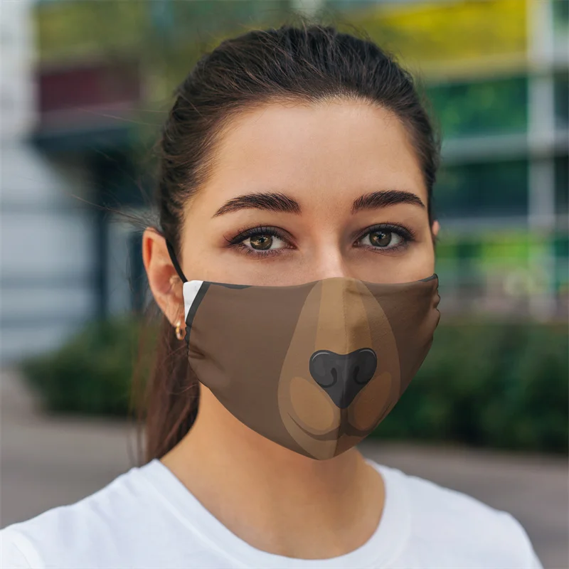 

Adult WomenFacemask Print Disposable Face mascara Ear Loop masque mascarillas Breathable Halloween Cosplay Windproof MasK