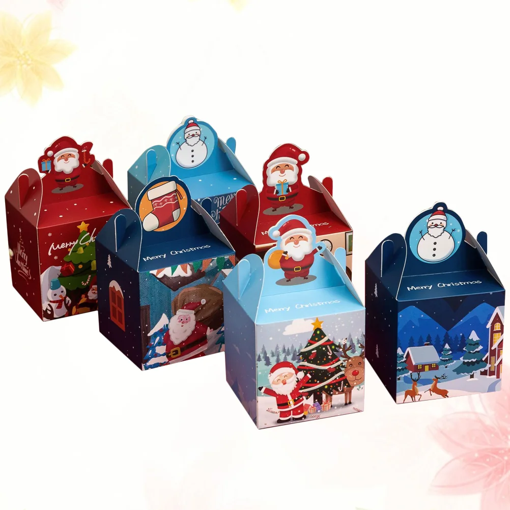 24 шт. рождественские подарочные коробки канун Рождества квадратный держатель