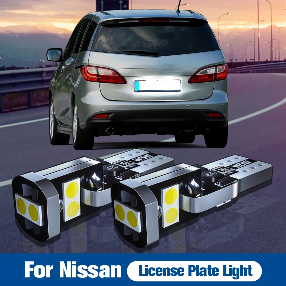 

2pcs LED License Plate Light W5W T10 For Nissan Juke Leaf Cube Maxima Micra NV200 NV250 NV300 Versa Frontier Quest Titan Armada