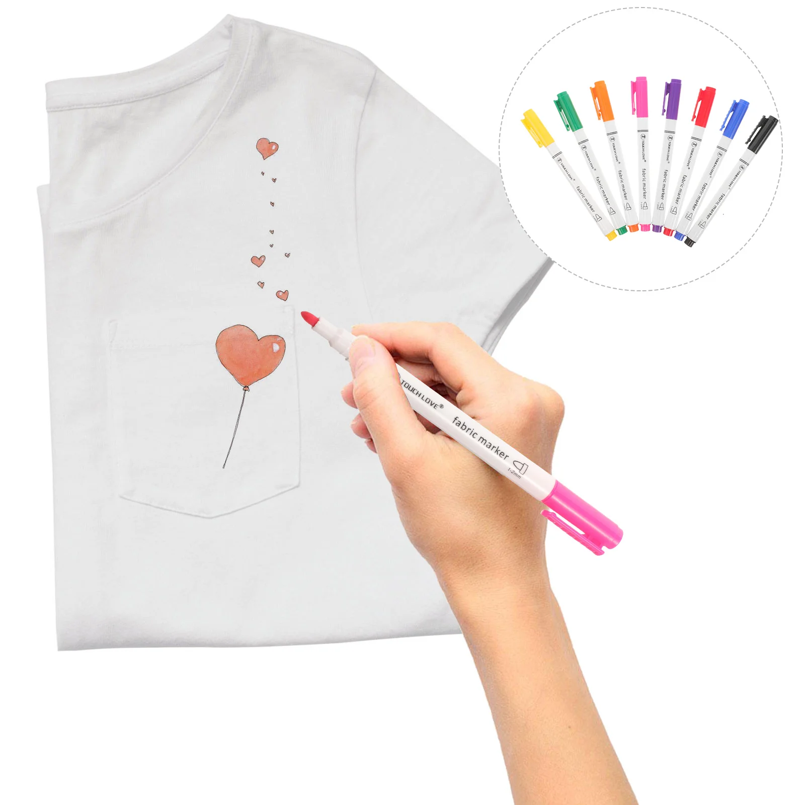 

8 Pcs Portable Fabric Marker Graffiti Shoe Household Plastic Professional