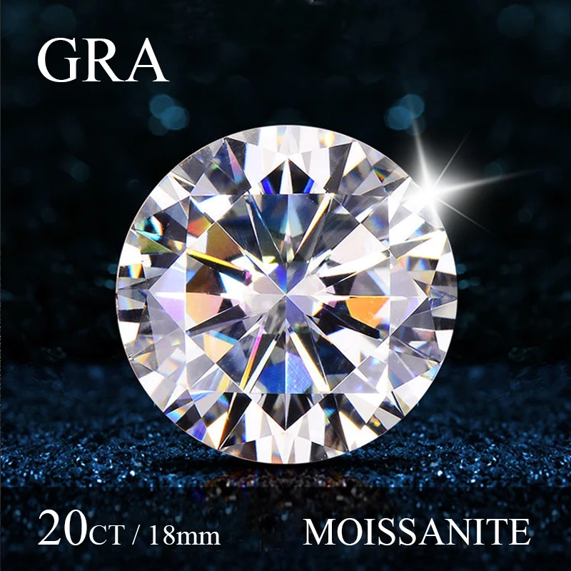 

Круглые драгоценные камни 6,5 мм 1CT VVS1 D с муассанитом, пройдены 100% испытания на алмаз, сертификат GRA, тонкие ювелирные изделия, рощеные в лаборатории бриллианты