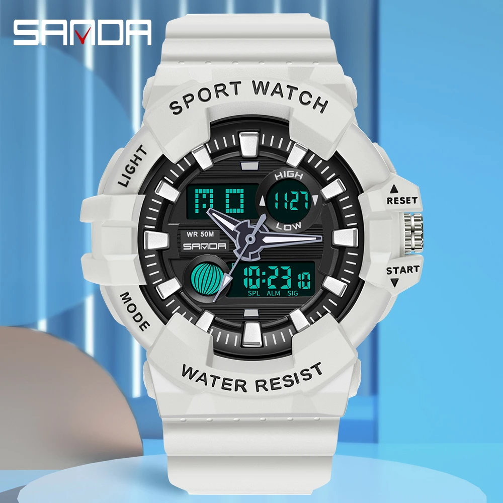 SANDA 2023 Women's Quartz Sports Watches Top Fashion Women Digital Watch Casual Ladies Waterproof Clock Relogio Feminino 3037