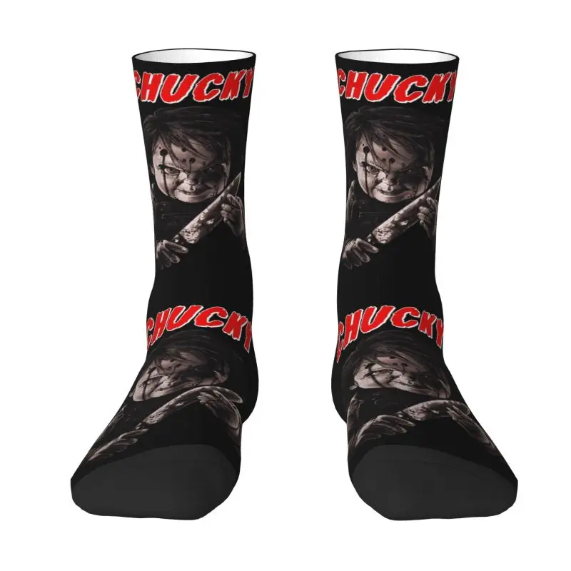 

Chucky Horror Movie Mens Crew Socks Unisex Funny 3D Printed Child's Play Dress Socks