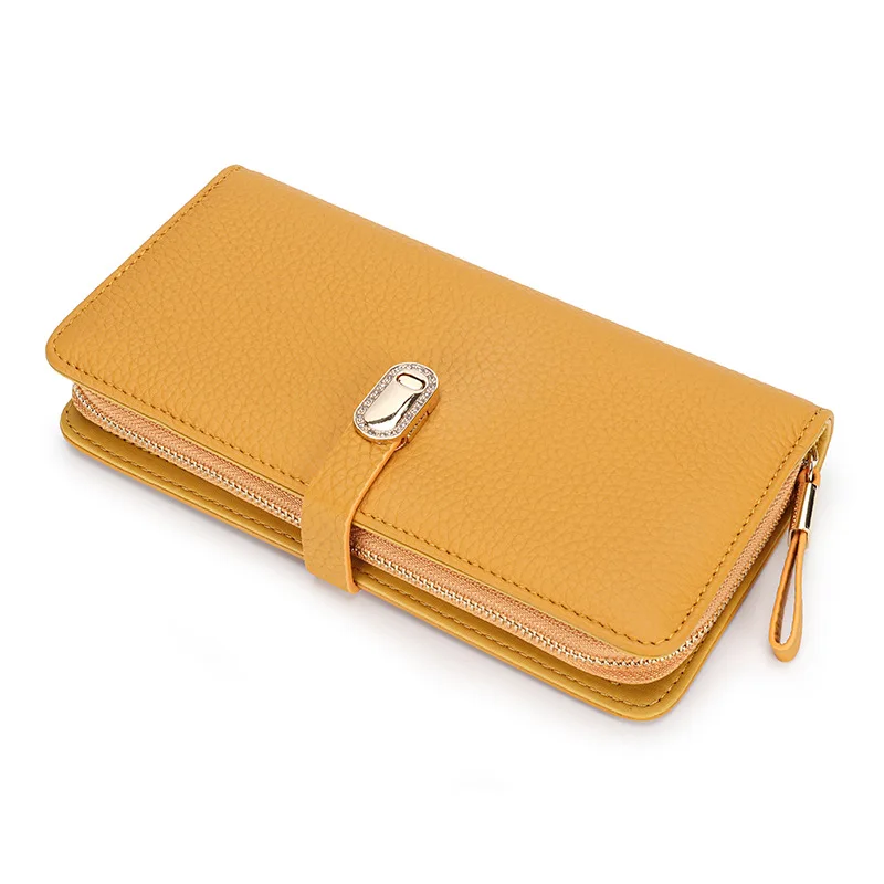 

Luxury Designer High capacity Womens Wallets and Purses Colorful 2022New Bright Metal Buckle Zipper Purse Card Holder Money Bags