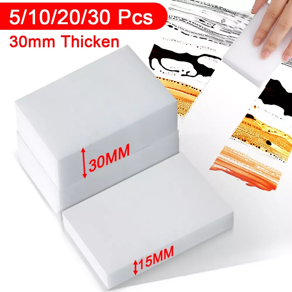 

2023NEW Pcs Melamine Sponge Magic Cleaning Sponge Eraser Multi-Functional High Density Cleaner Eraser for Kitchen Bathroom