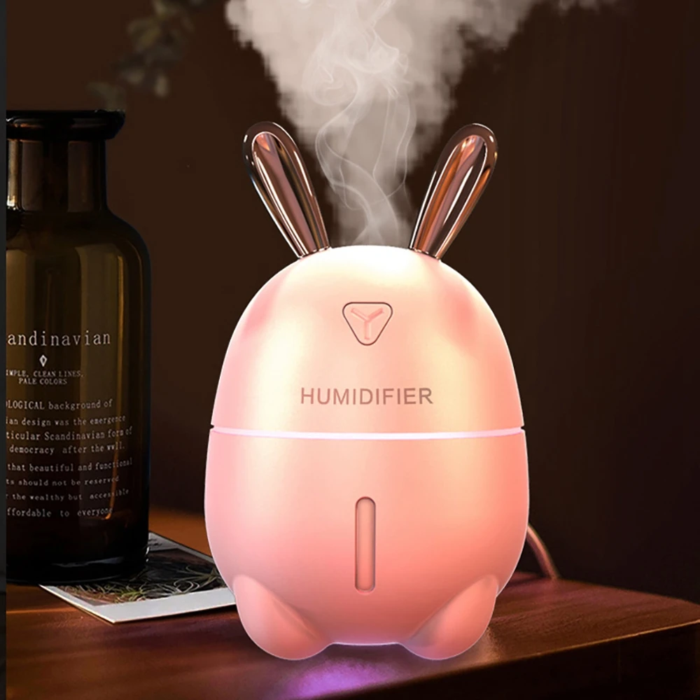 

300ML Cute Rabbit Mini Humidifier Usb Home Mute Bedroom Small Desktop Air Spray Moisturizing Creative Cute Pet