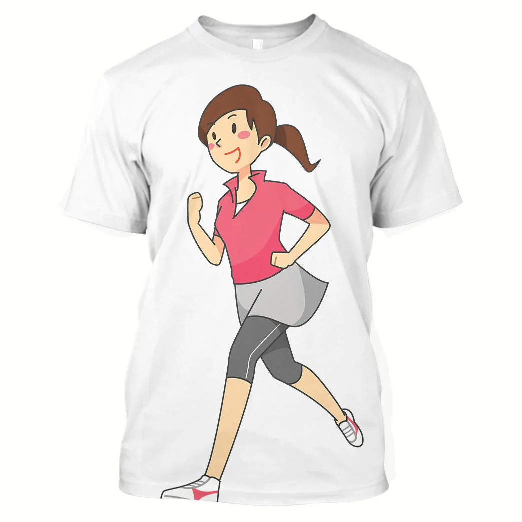 

Jumeast 3D Graphic Tees Oversized Running Printed Men T Shirt Workout Sportswear Anime Cartoon Sweats Jogging Gym Fitness Sport