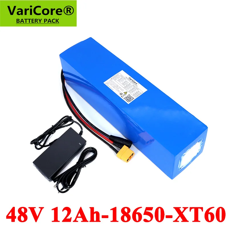 VariCore 48V 12Ah 18650 E-bike battery li ion battery pack bicycle scoot conversion kit bafang 1000W XT60/T plug with Charger