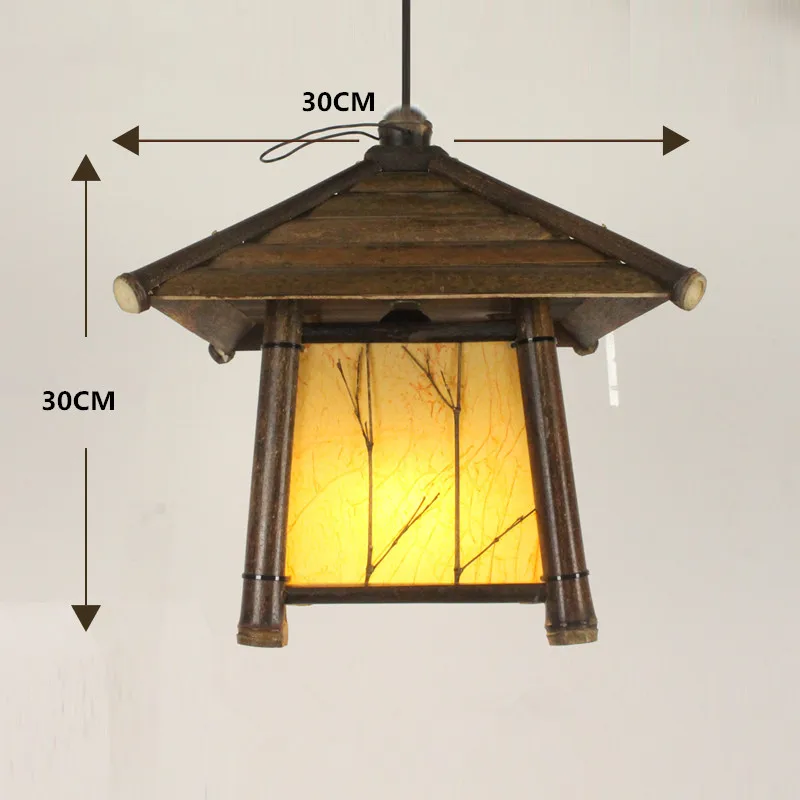 Винтажные бамбуковые подвесные светильники в деревенском стиле антикварные