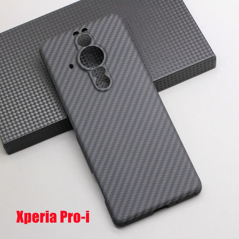 

Genuine Real Carbon Fiber Phone Case for Sony Xperia 1 5 10 III Ultra-thin Aramid Fit Sony Xperia Pro i Light-weight Armor Cover
