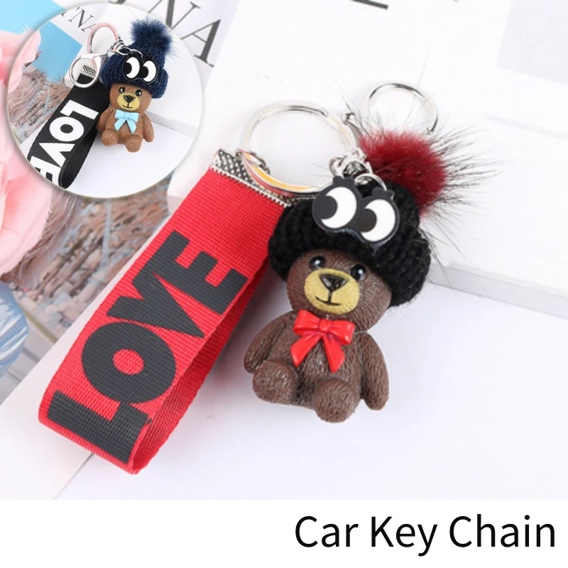

1 шт. брелок для автомобиля, ювелирные изделия, подарок на вечеринку, модная Милая кожаная кукла, медведь, брелок, животное, кролик, сумка, под...