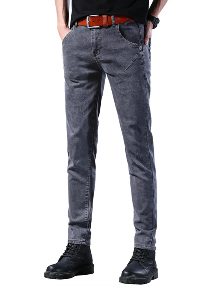 2020 Men's Denim Fabric Men Trousers 