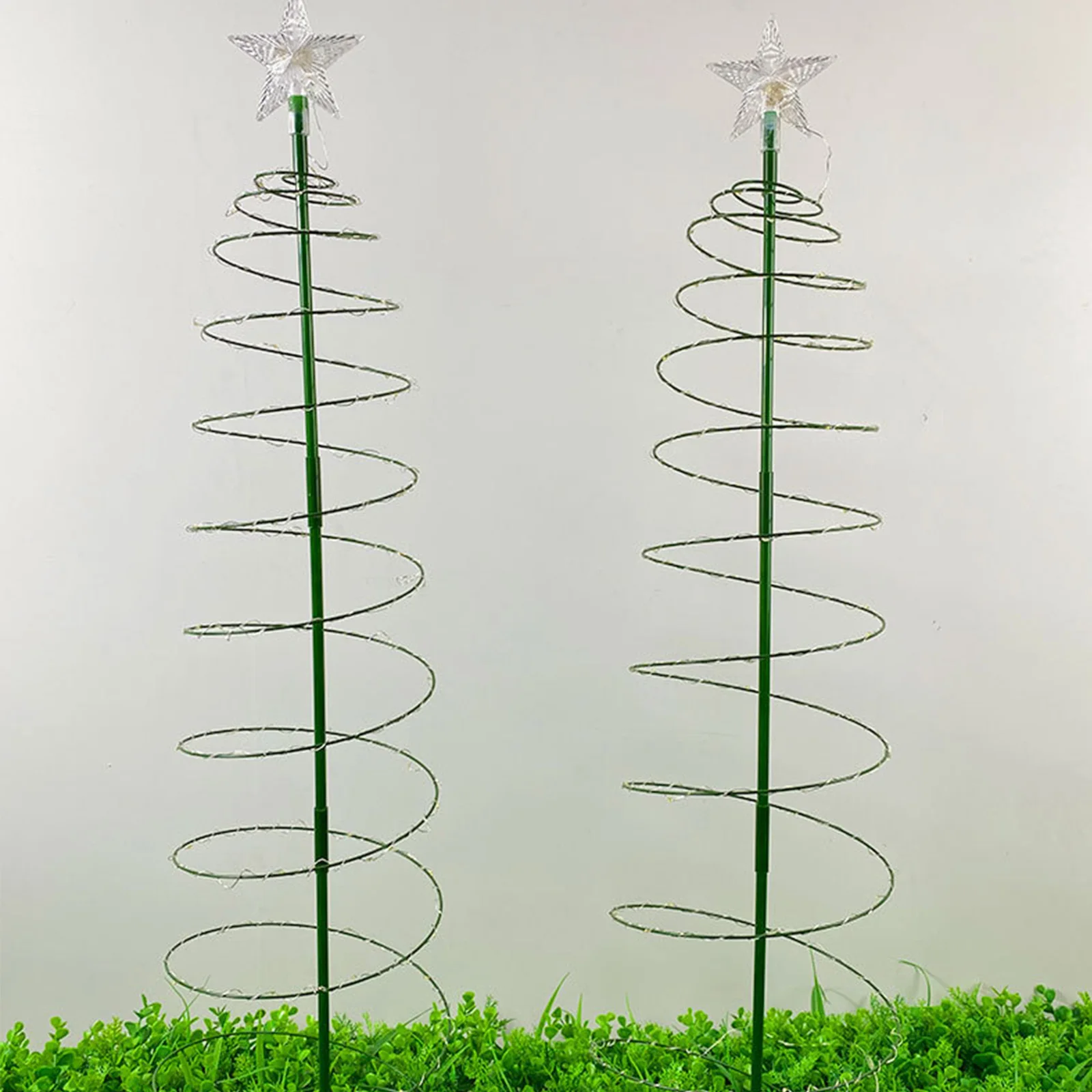 

Наземная лампа на солнечной батарее для рождественской елки со звездой, Декоративная елка светильник, водонепроницаемое Новогоднее украшение для сада