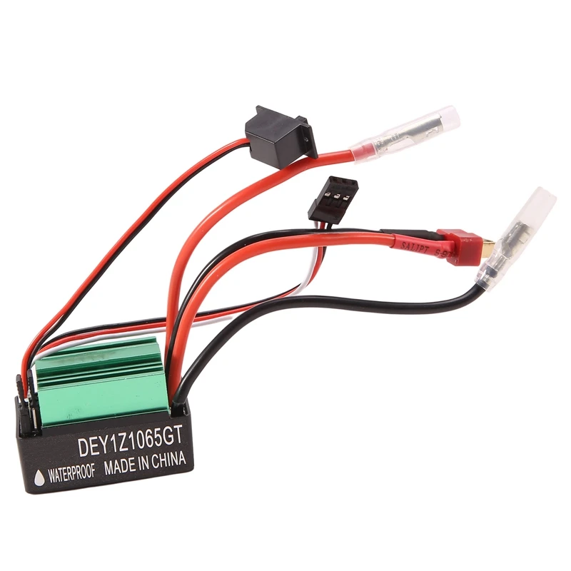 

65A ESC Waterproof Brushed Electric Speed Controller With T Plug For Traxxas Trx4 Axial SCX10 HSP RC4WD HPI RC Car