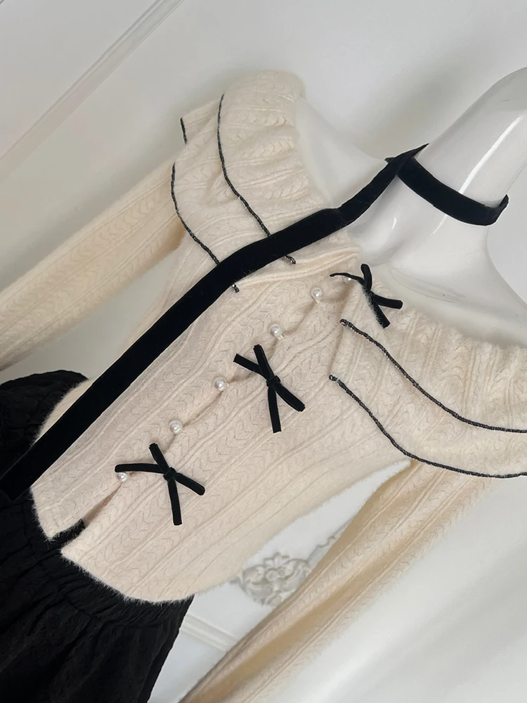 Осенне-зимняя Женская Кокетка Gyaru в Корейском стиле милая Эстетическая одежда