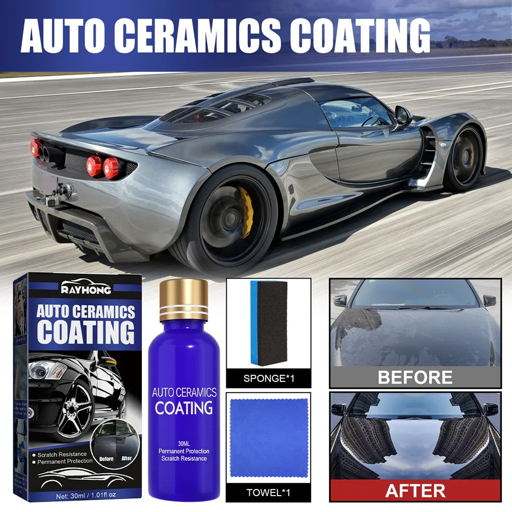 

30ml Ceramic Car Coating Paint Care Polishing Crystal Plating Spray Sealant Nano Products Hydrophobic Quick Coat Liquid Wax