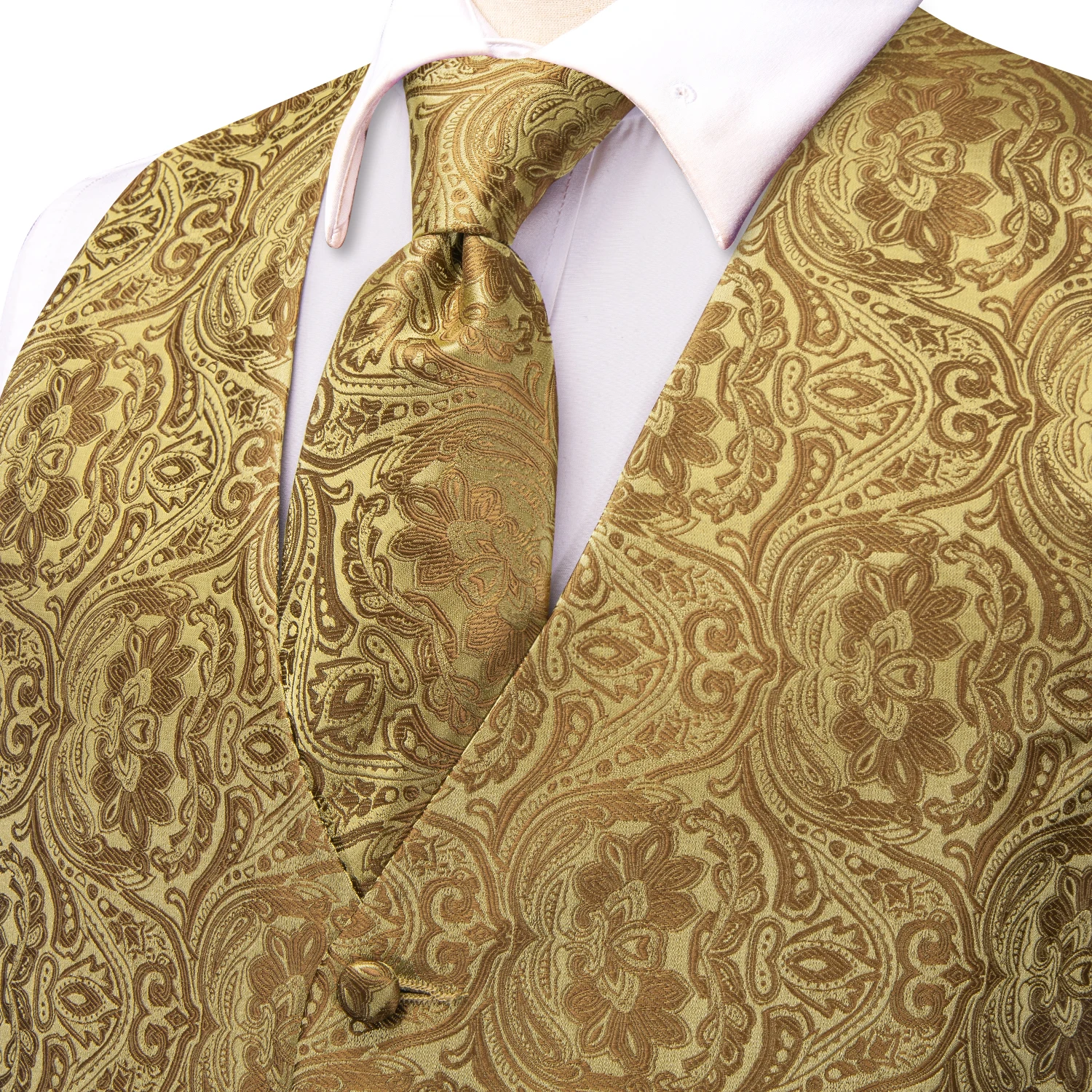 Рисунок 4 - Модный Коричневый Шелковый жилет для мужчин