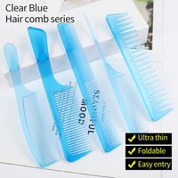 blue barber brush multifunctional abs hair comb straightner salon accessories comb for babies portable hairdressing tool
