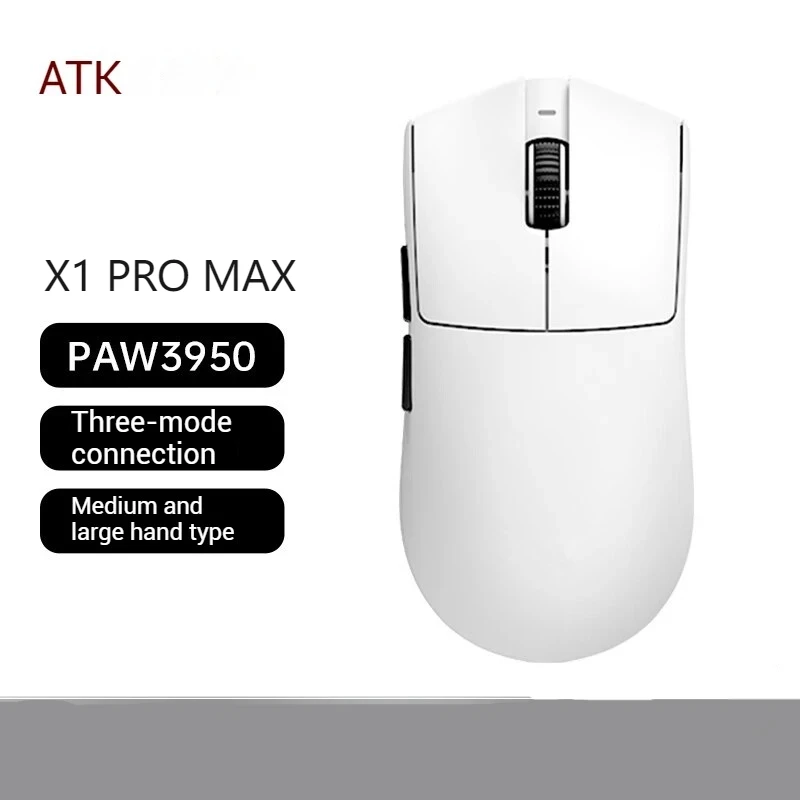 Atk X1 Pro Max Трехрежимная беспроводная Bluetooth-мышь для киберспорта Механическая с
