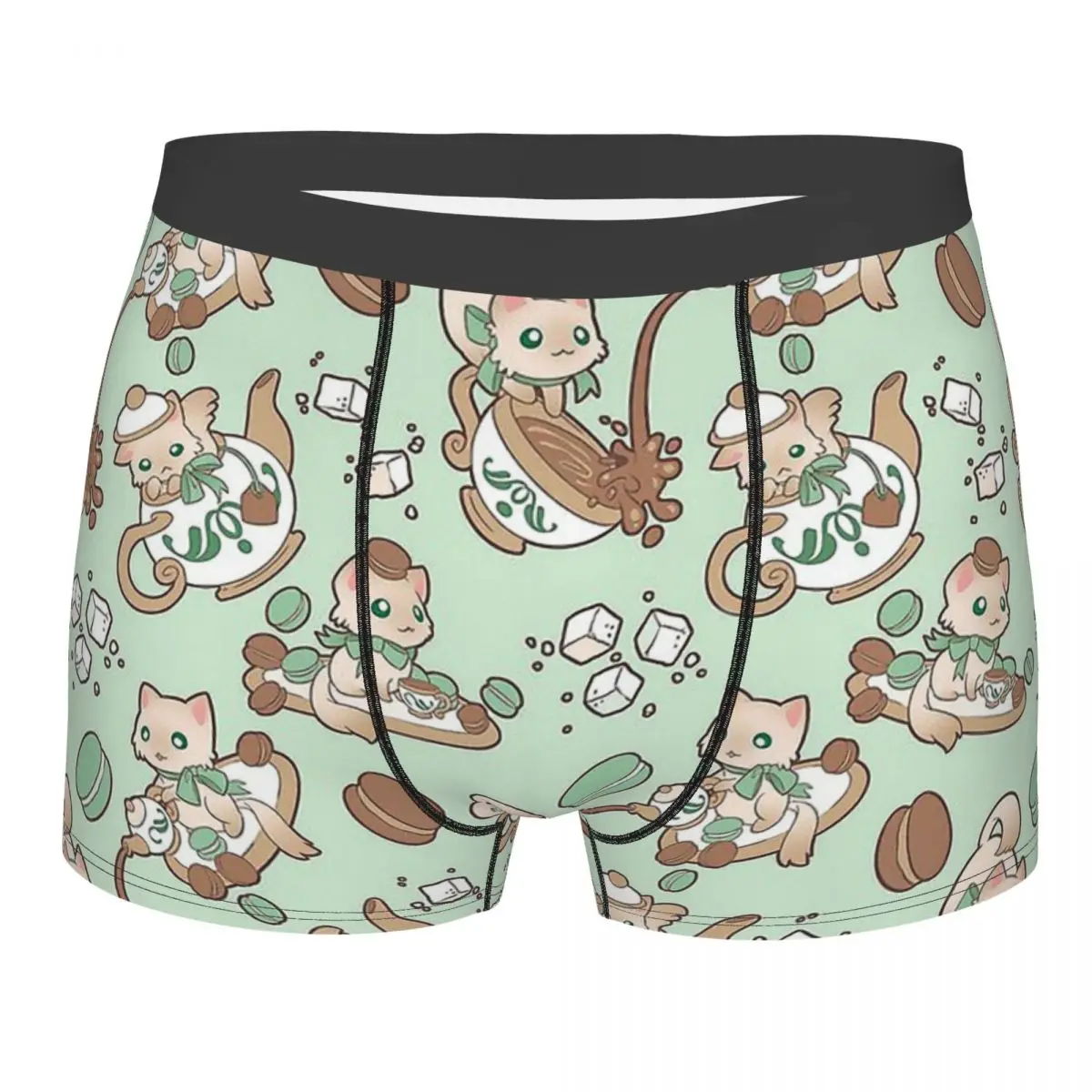 

Animal Meme Kittea Time Underpants Homme Panties Male Underwear Sexy Shorts Boxer Briefs