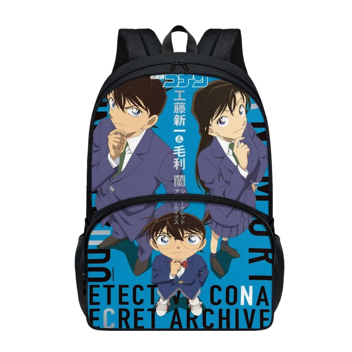FORUDESIGNS Anime コナン Print Casual Daily School Bags Fashion Book Bags for Children Boy Backpacks Inner Pocket Girls Schoolbags