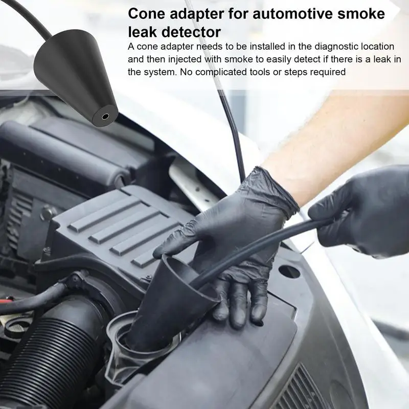 

Конусный детектор утечки дыма AUTOOL, переходник для забора выхлопных газов для автомобильного тестера обнаружения утечки EVAP, автомобильные аксессуары
