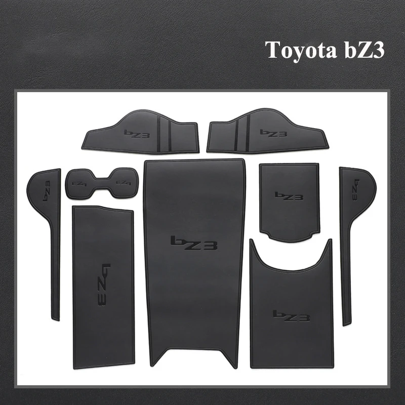

Anti-Slip Car Gate Slot Mat For Toyota Bz3 2023 Non-Slip Door Groove Pad Leather Coaster Auto Interior Accessories