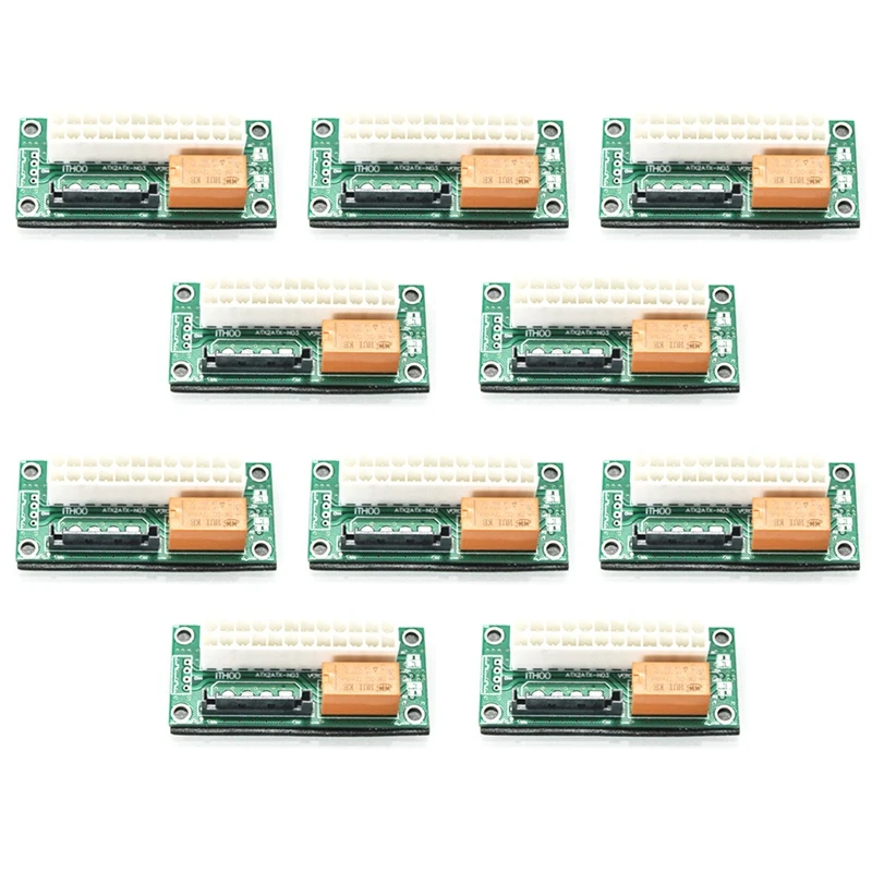 

10 Pcs Dual Psu Power Synchronization Adapter Add2Psu Atx 24Pin Sata Power Synchronization Dual Boot Card Controller