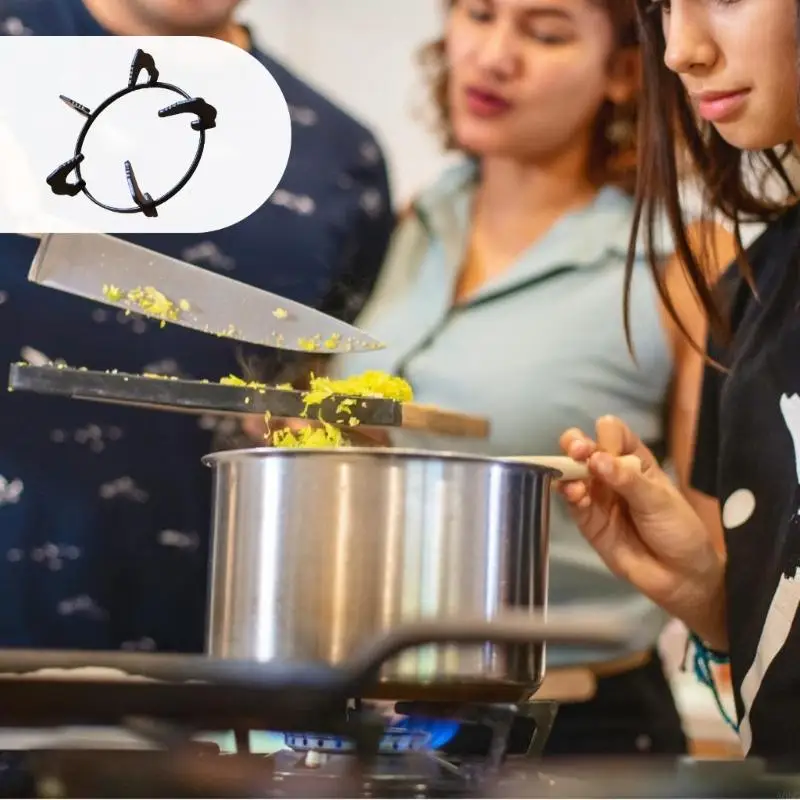 A0NC Iron WOK Подливка кольца Slip Presect Pans Holder 20.2cm Pook Top Arange Pot Stand Attenble для кухонной газовой