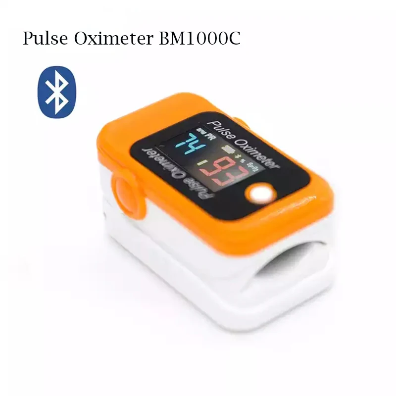 

Пульсоксиметр на кончик пальца, прибор для измерения пульса и уровня кислорода в крови, SpO2 PR, BM1000C, с Bluetooth