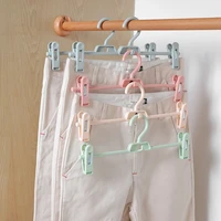 5pcs household traceless removable trousers rack multi functional stackable anti wrinkle drying rack to save space storage racks