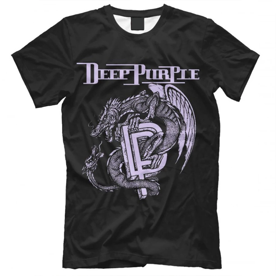 

Deep Purple T-shirt Heavy metal music Retro loose print unisex T-shirt