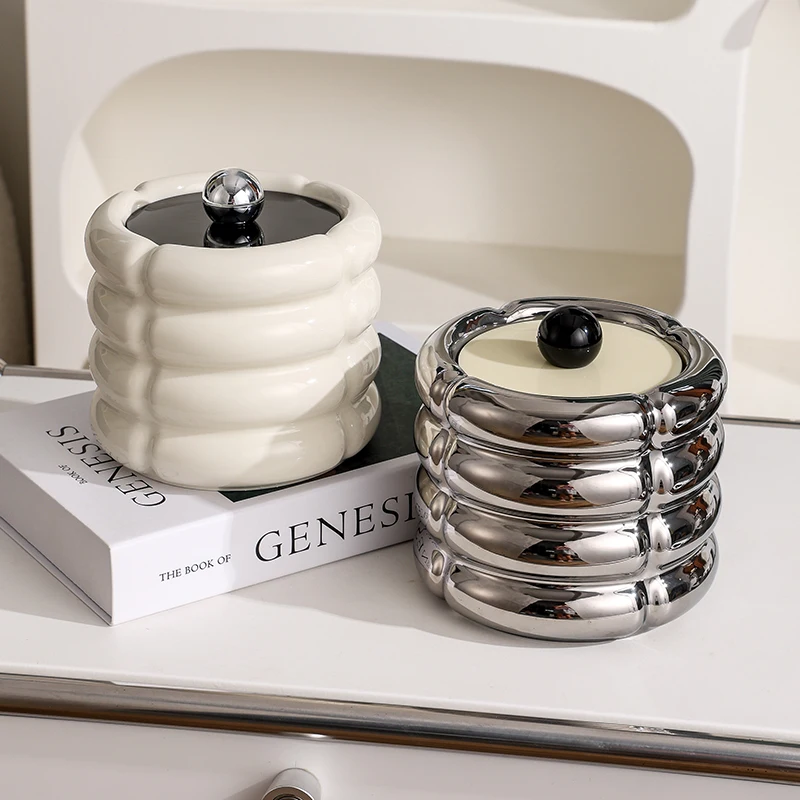 Мини-милая настольная мусорная корзина с крышкой для спальни прикроватный стол