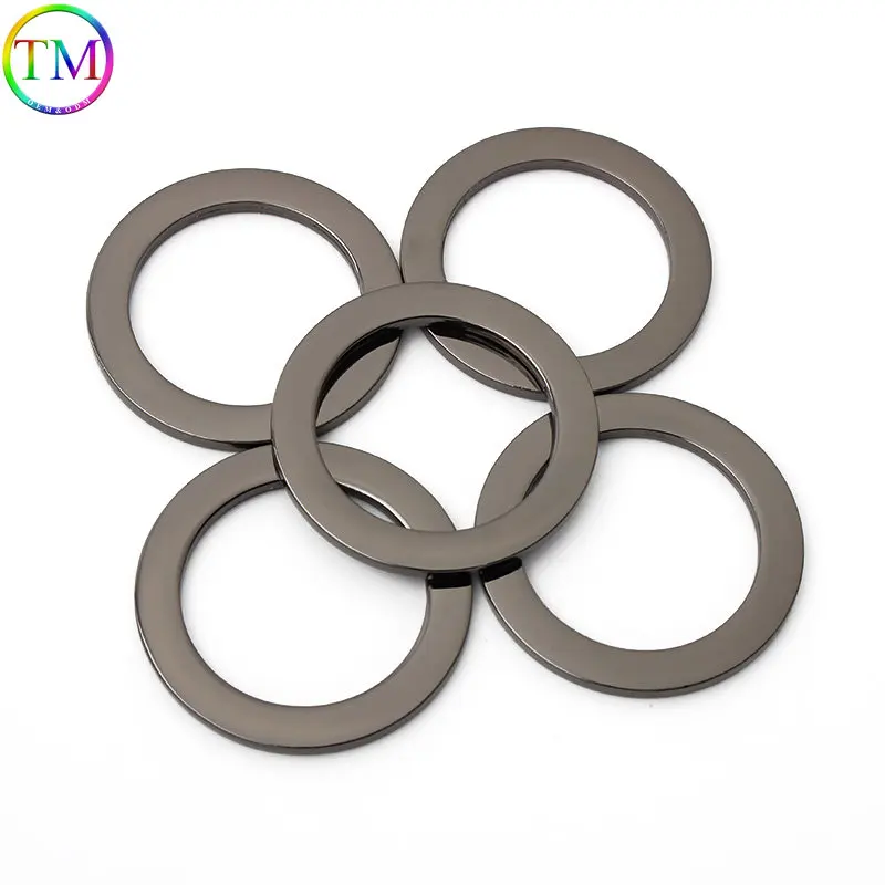 10-50 Pieces Metal Flat Custom O-Ring Bag Buckles Women Handbag Strap Clothes Decorative Clasp Loop Diy Hardware Accessories