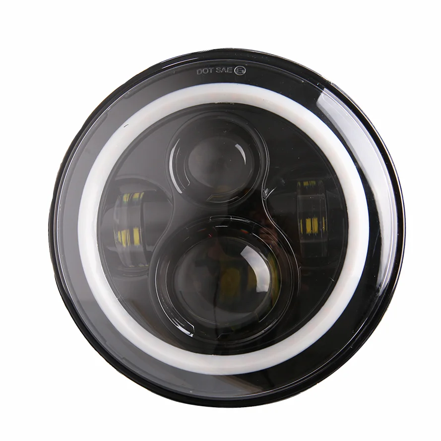 

7" Inch Motorcycle LED Headlight Hi/Lo Beam Assemblies Lamp Projector For BMW Softail Cafe Racer Chopper Honda Harley Headlamp